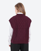 Women's Cable Knit Vest