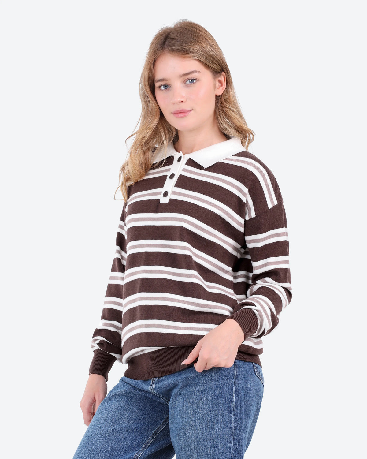 Women's Striped Knit Top