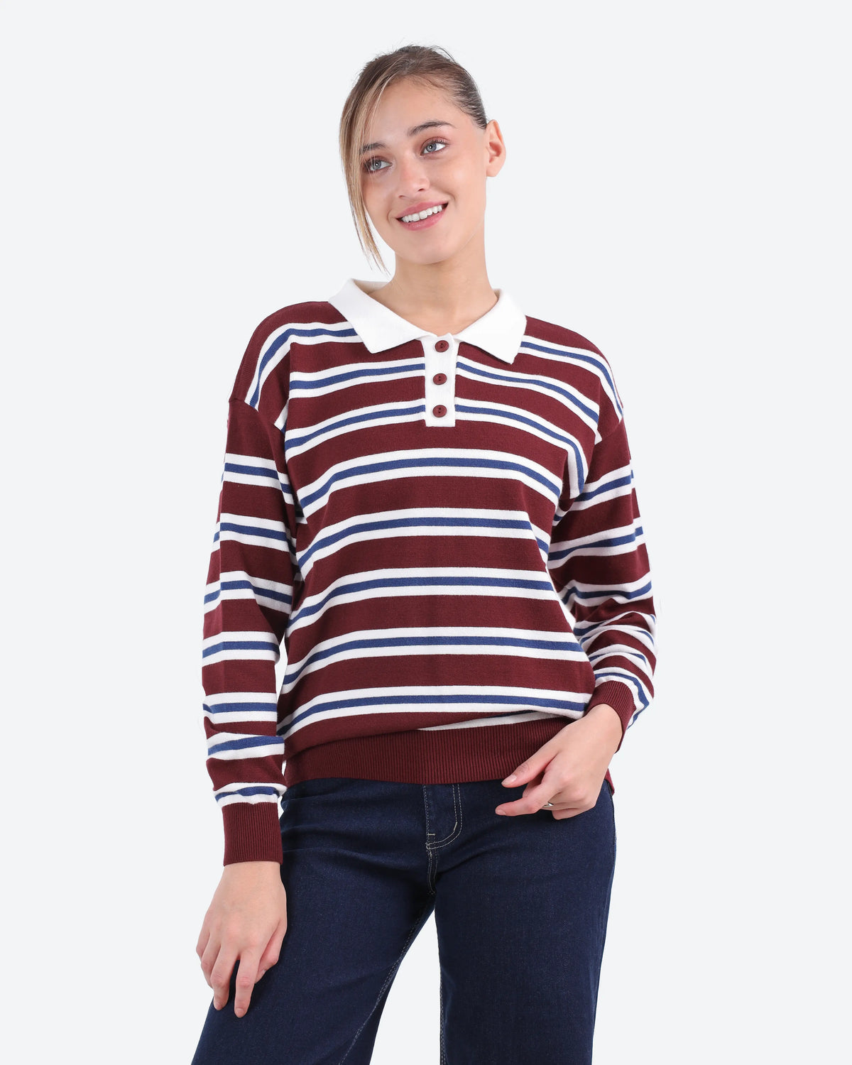 Women's Striped Knit Top