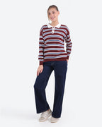 Women's Striped Knit Top
