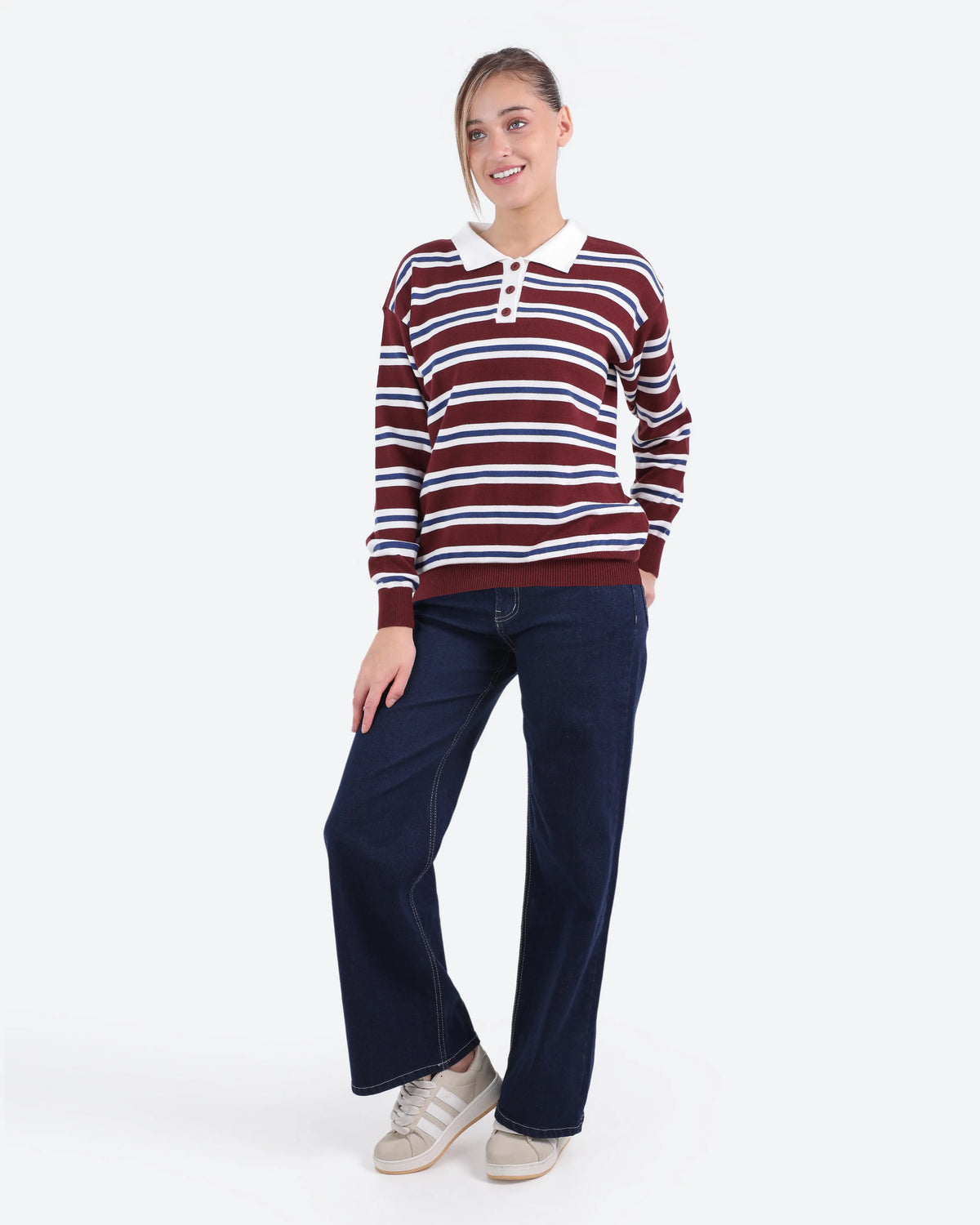 Women's Striped Knit Top