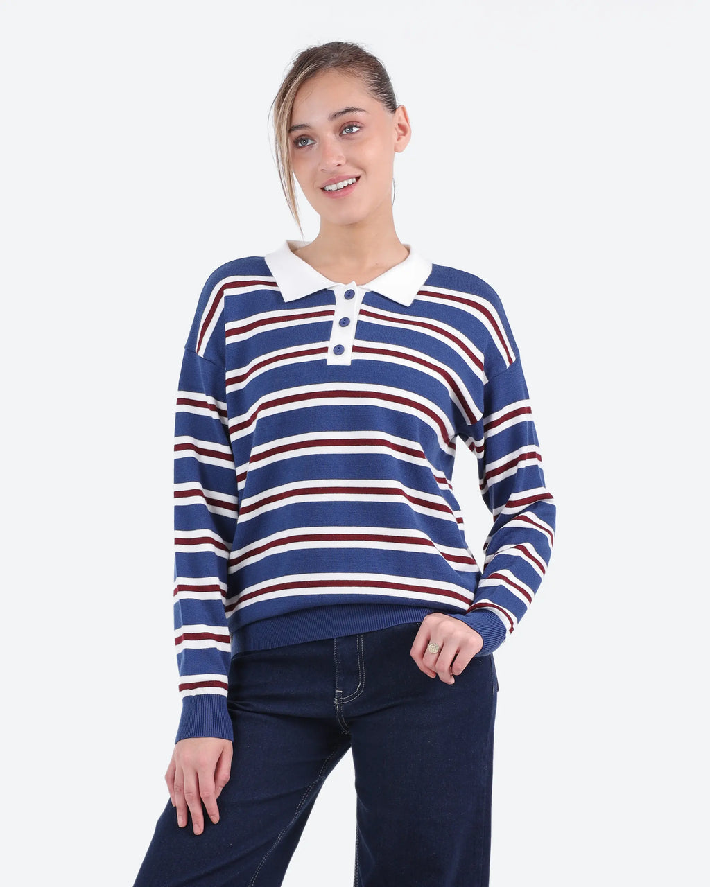Women's Striped Knit Top