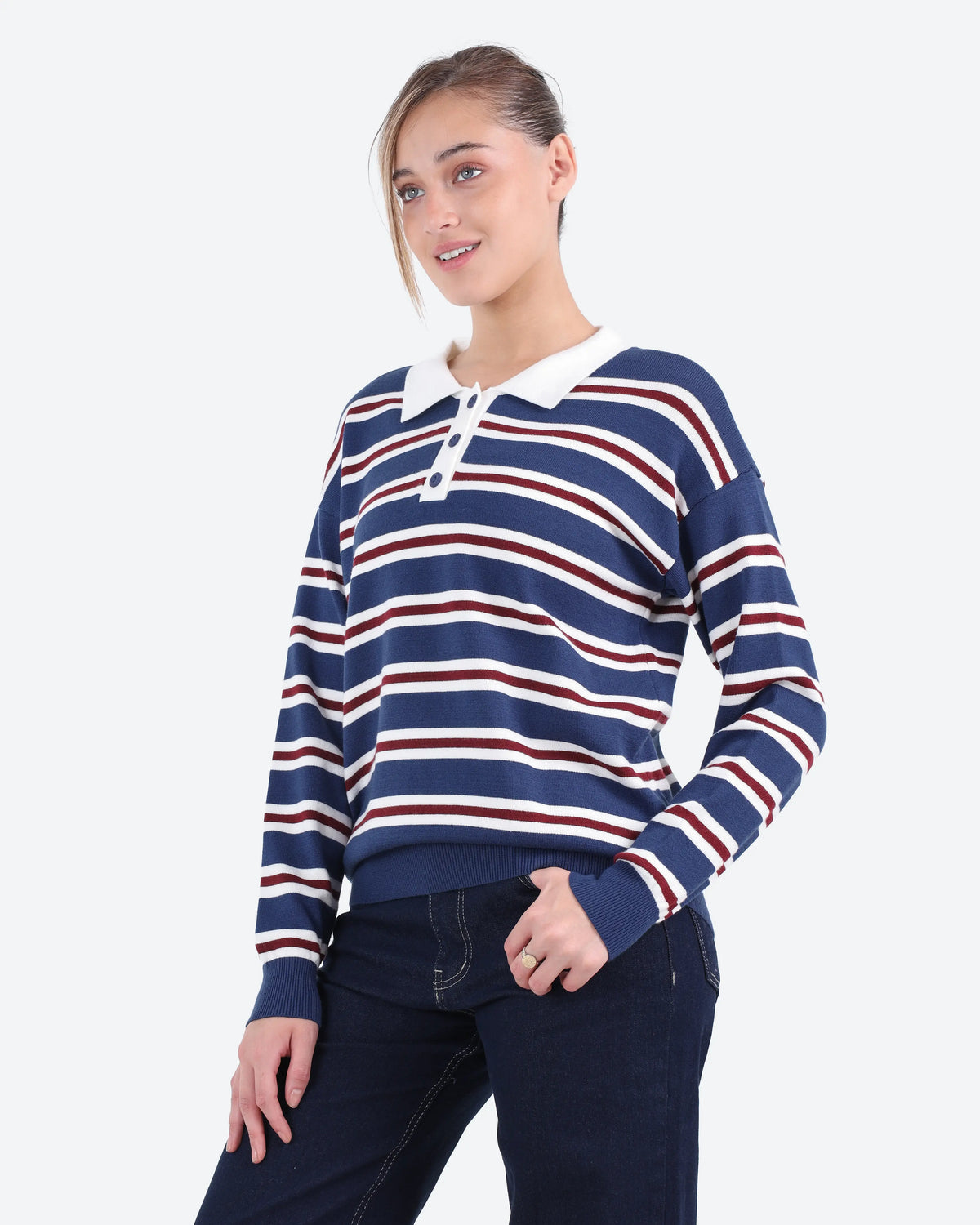 Women's Striped Knit Top