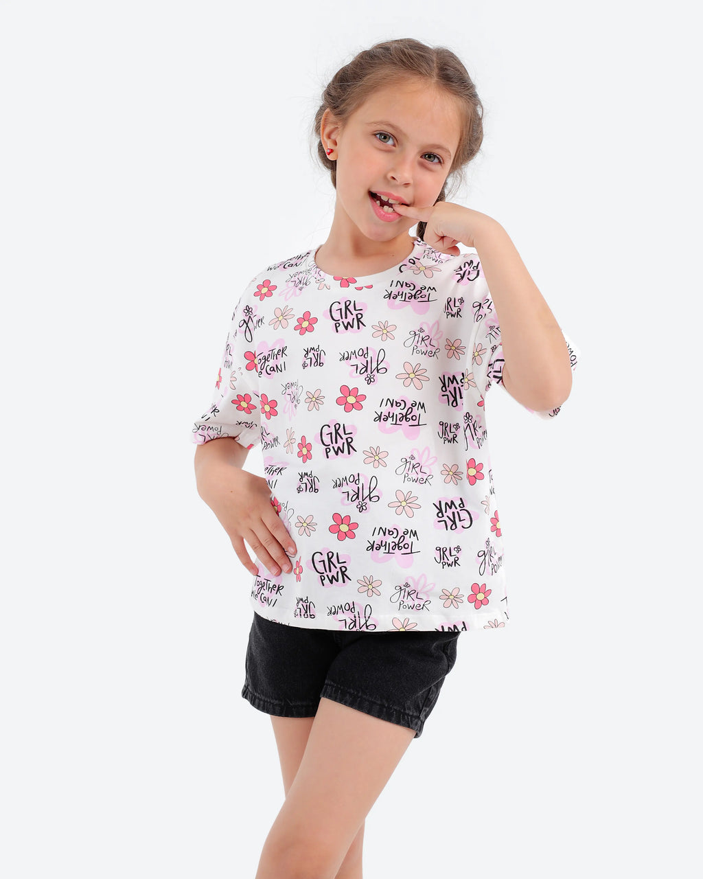 Girls' Short-Sleeve Oversized T-Shirt