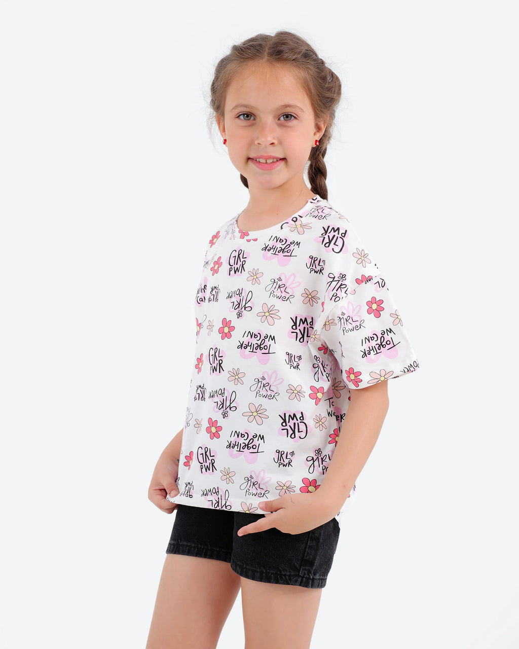 Girls' Short-Sleeve Oversized T-Shirt
