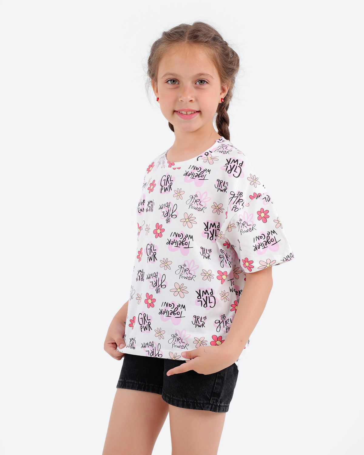 Girls' Short-Sleeve Oversized T-Shirt