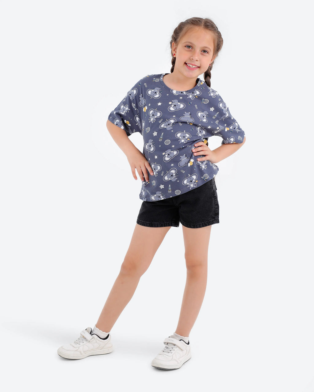 Girls' Short-Sleeve Oversized T-Shirt