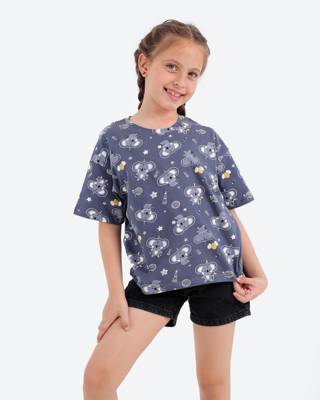 Girls' Short-Sleeve Oversized T-Shirt
