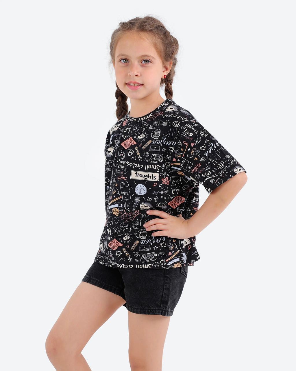 Girls' Short-Sleeve Oversized T-Shirt