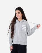 Girls' Zip Printed Hoodie