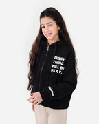 Girls' Zip Printed Hoodie