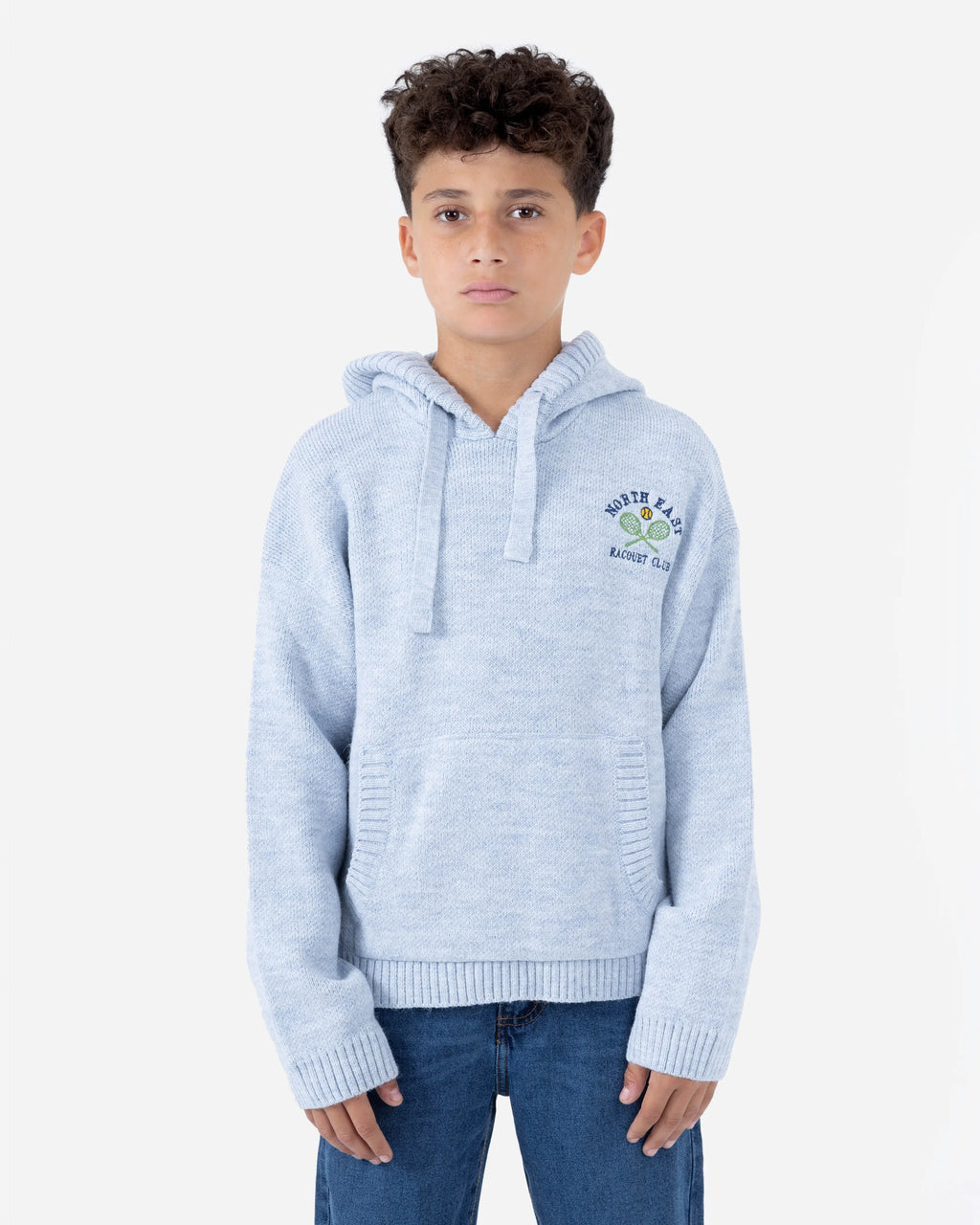 Boys' Knit Embroidered Hoodie