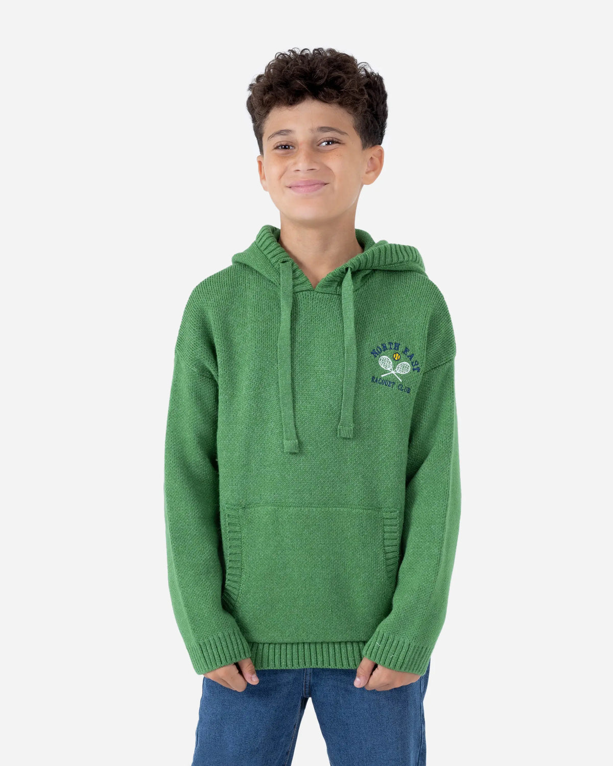 Boys' Knit Embroidered Hoodie