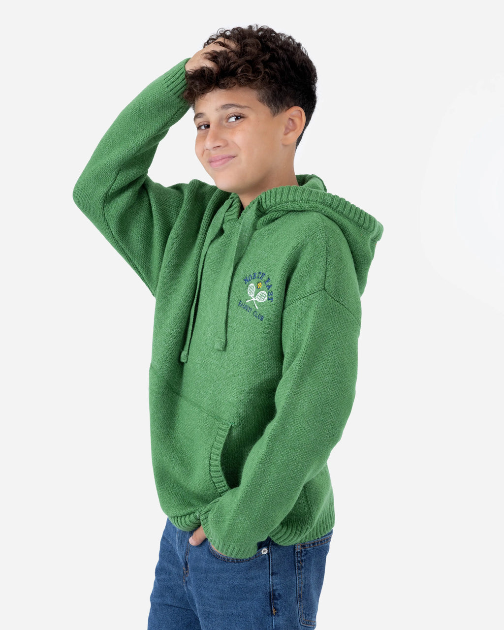 Boys' Knit Embroidered Hoodie
