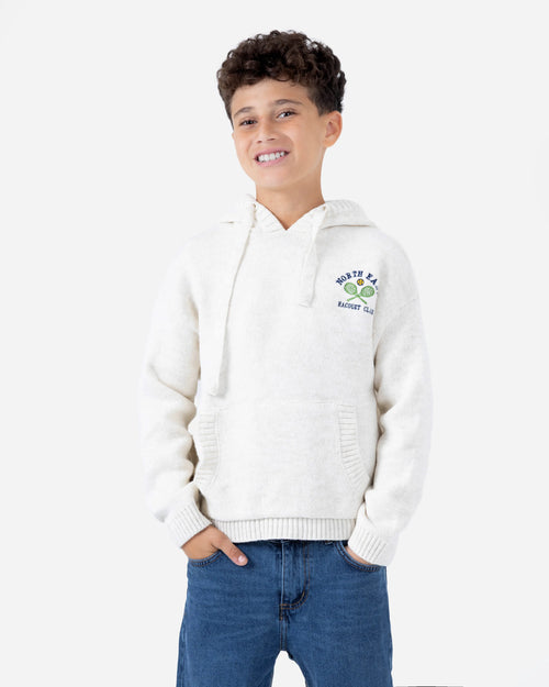Boys' Knit Embroidered Hoodie