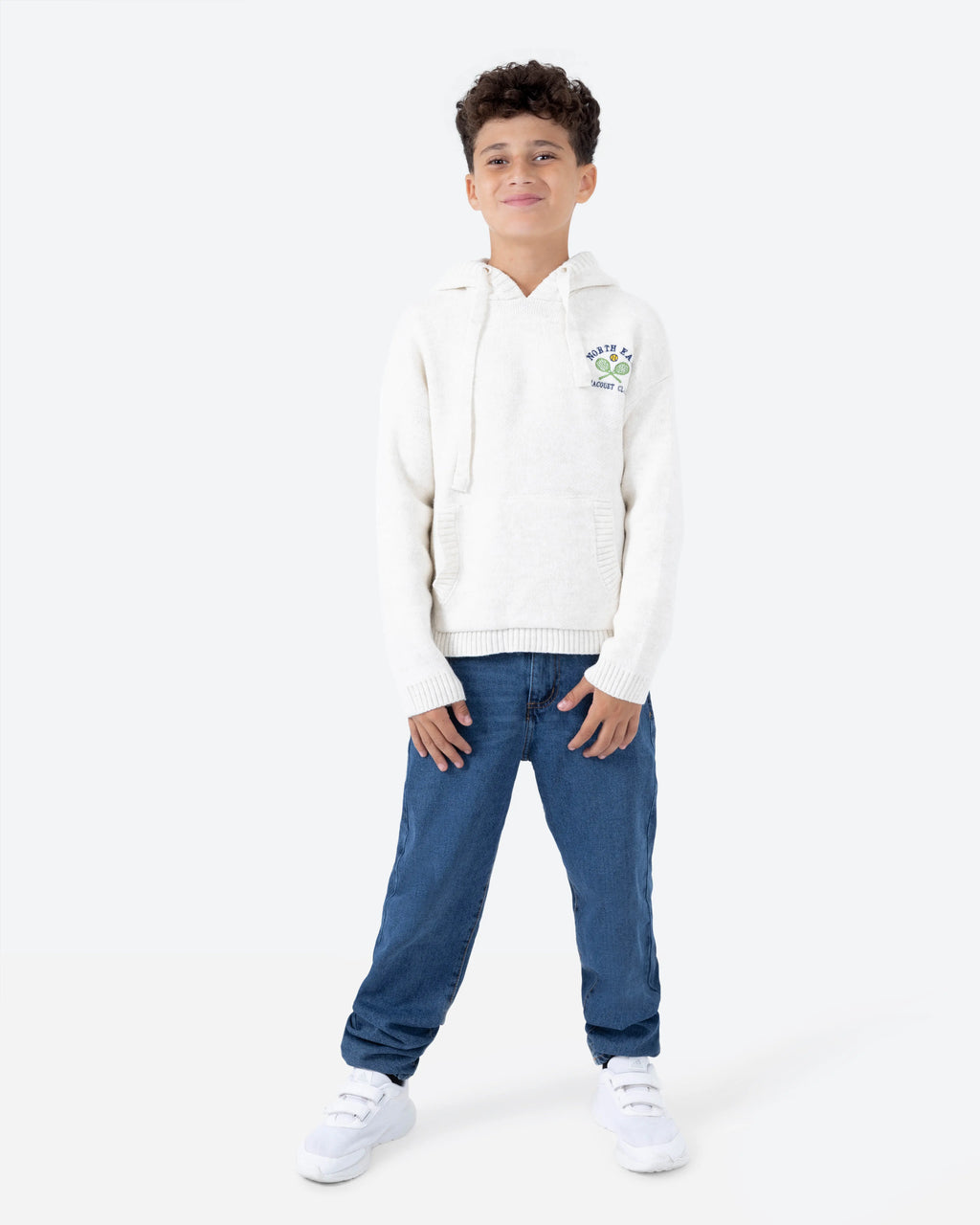 Boys' Knit Embroidered Hoodie