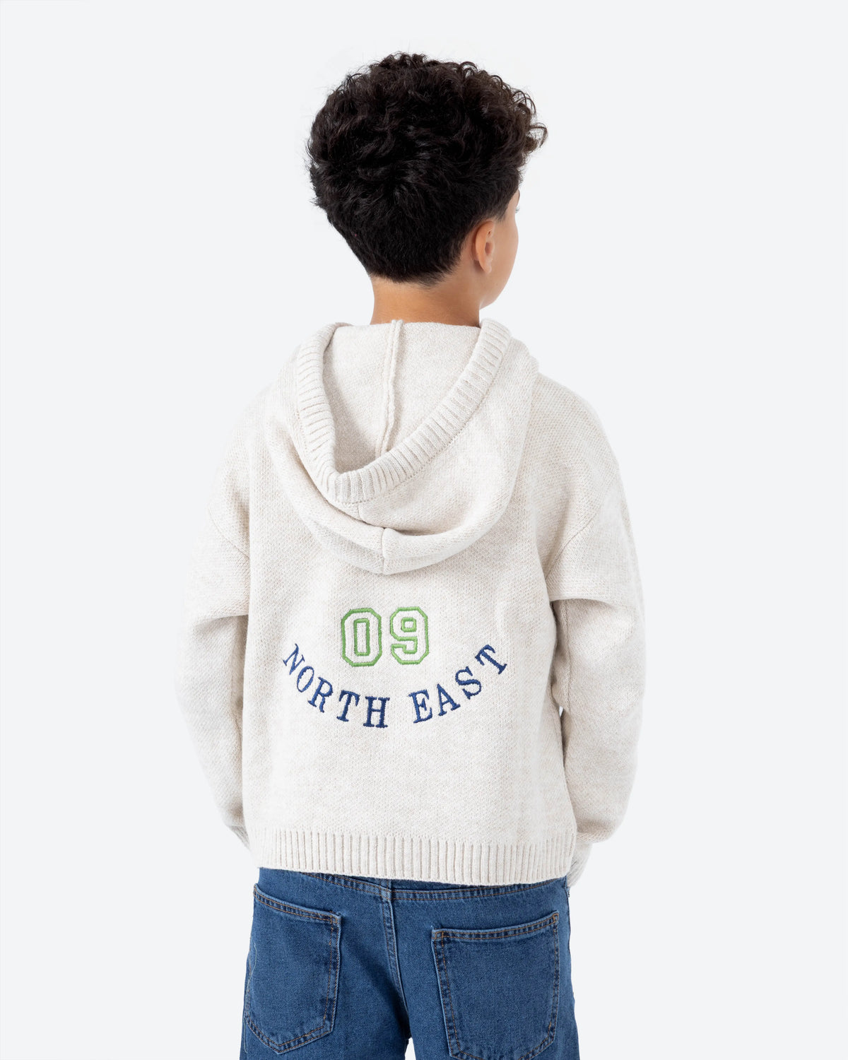 Boys' Knit Embroidered Hoodie