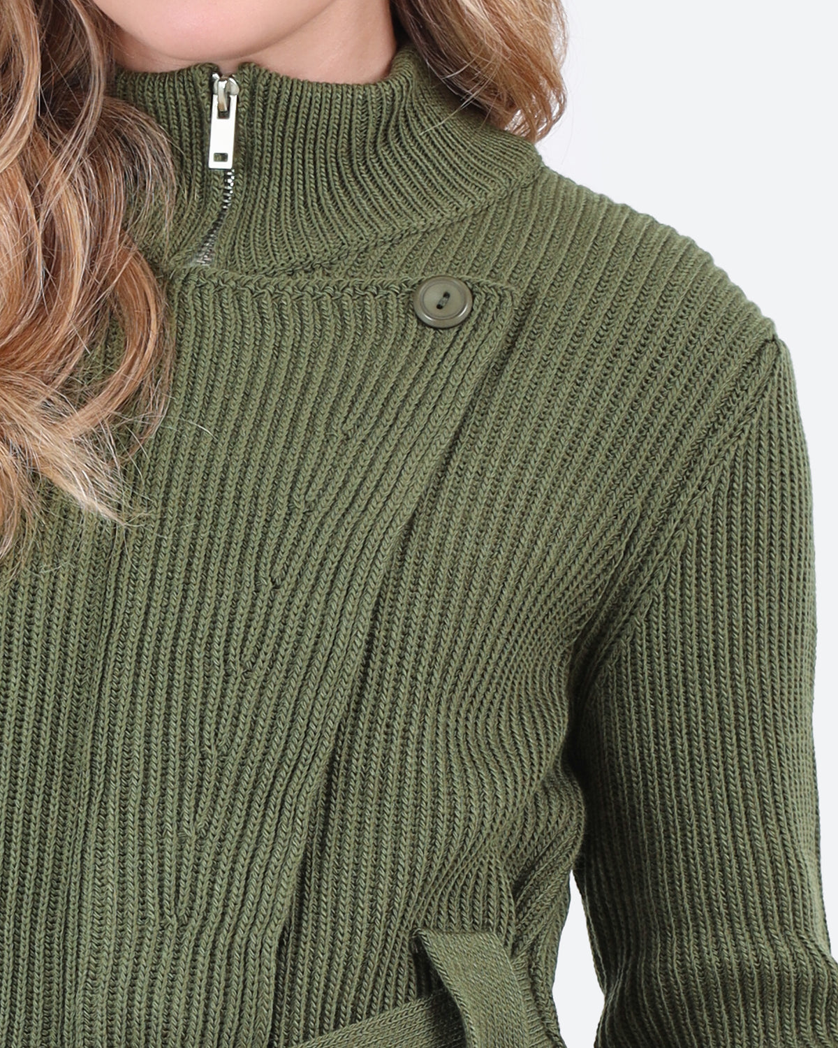 Women's Belted Knit Jacket