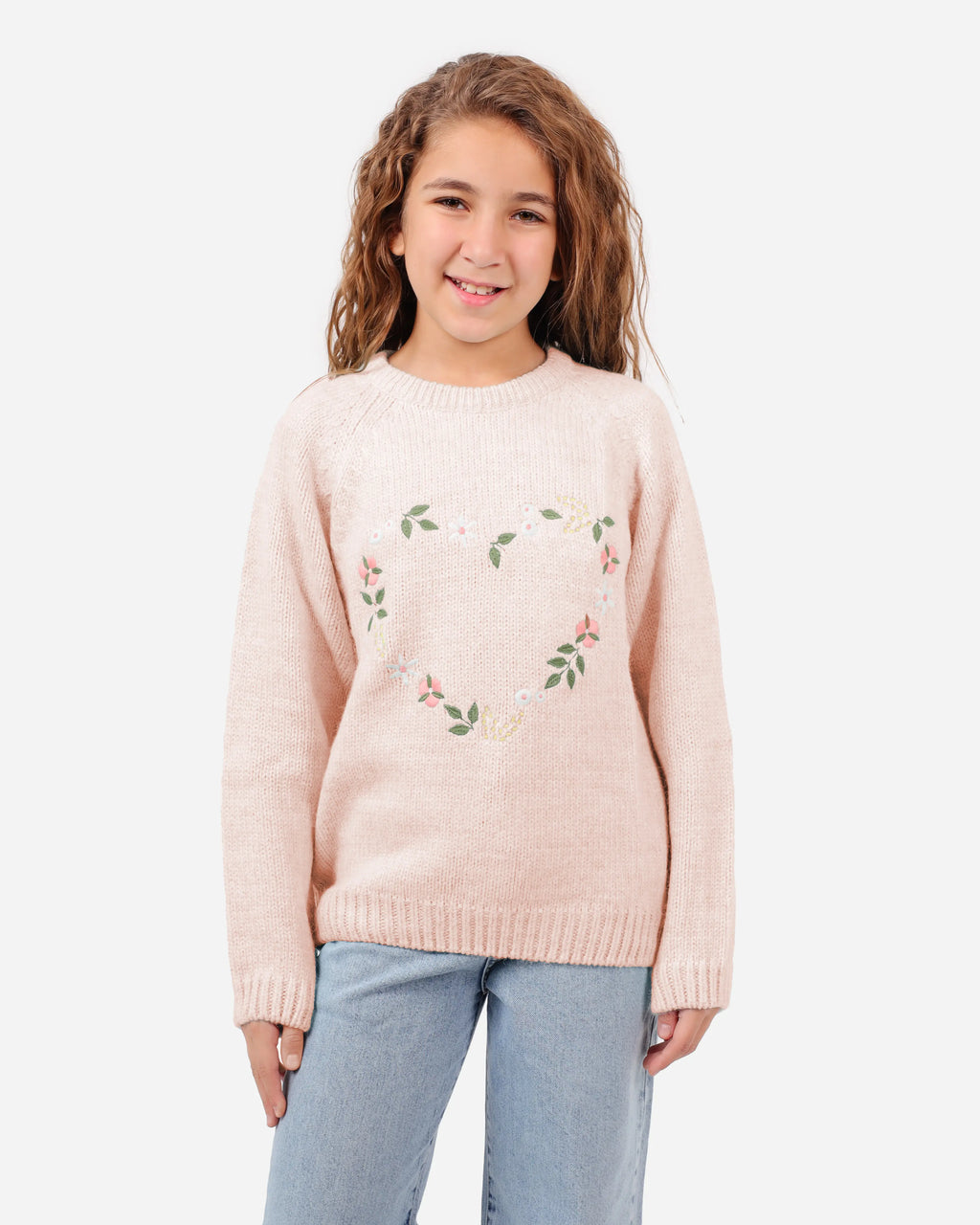 Girls' Embroidered Sweater