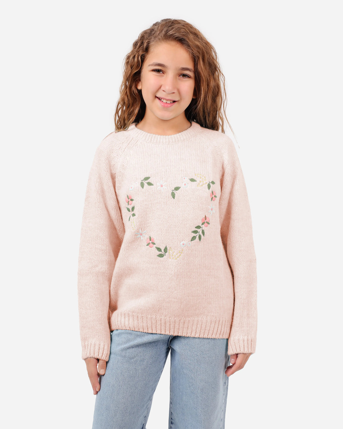 Girls' Embroidered Sweater