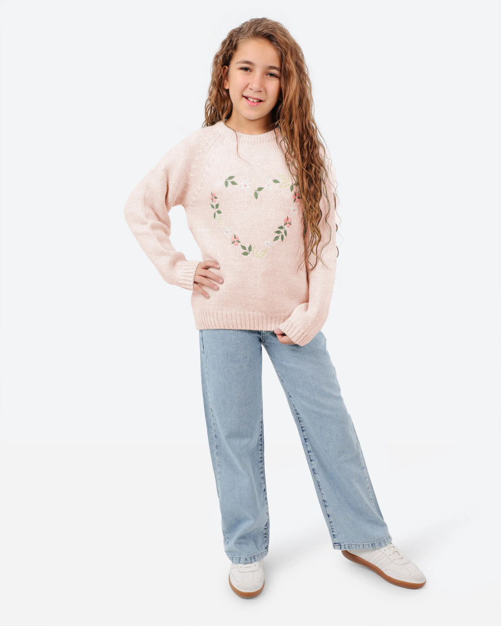 Girls' Embroidered Sweater