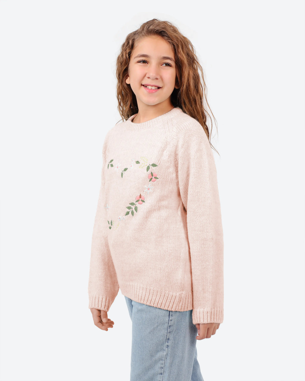 Girls' Embroidered Sweater