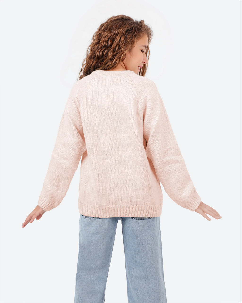 Girls' Embroidered Sweater