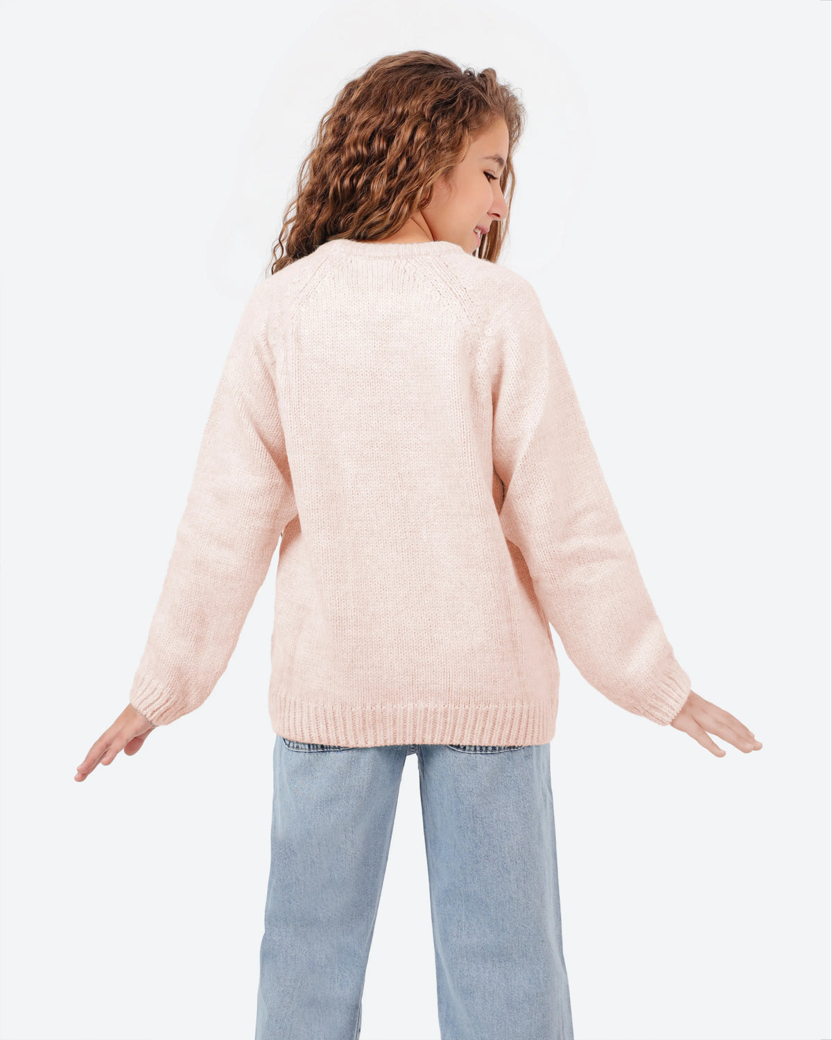 Girls' Embroidered Sweater