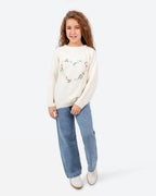 Girls' Embroidered Sweater