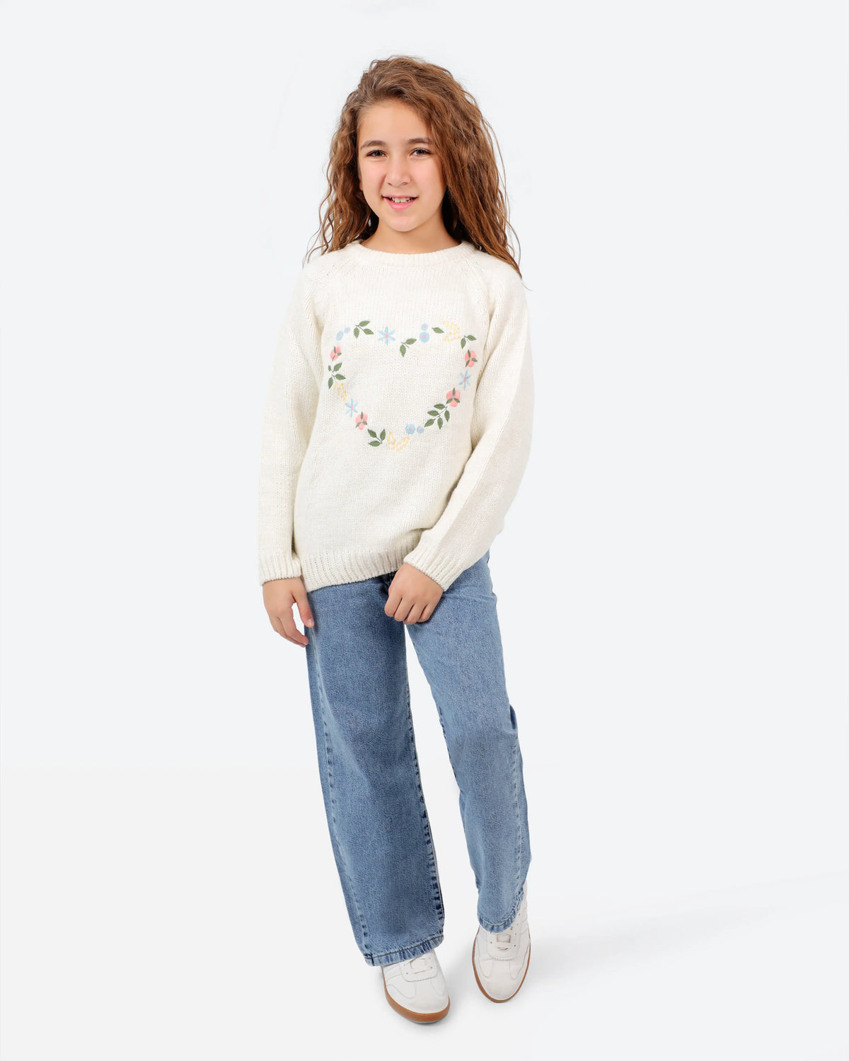 Girls' Embroidered Sweater