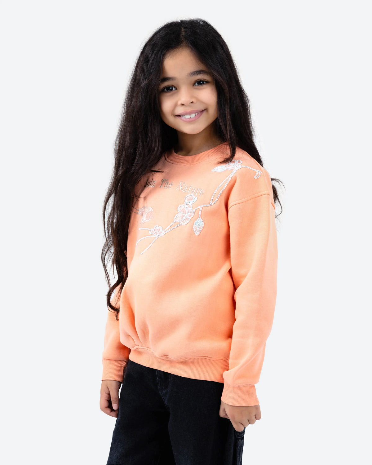 Girls' Embroidered Sweatshirt