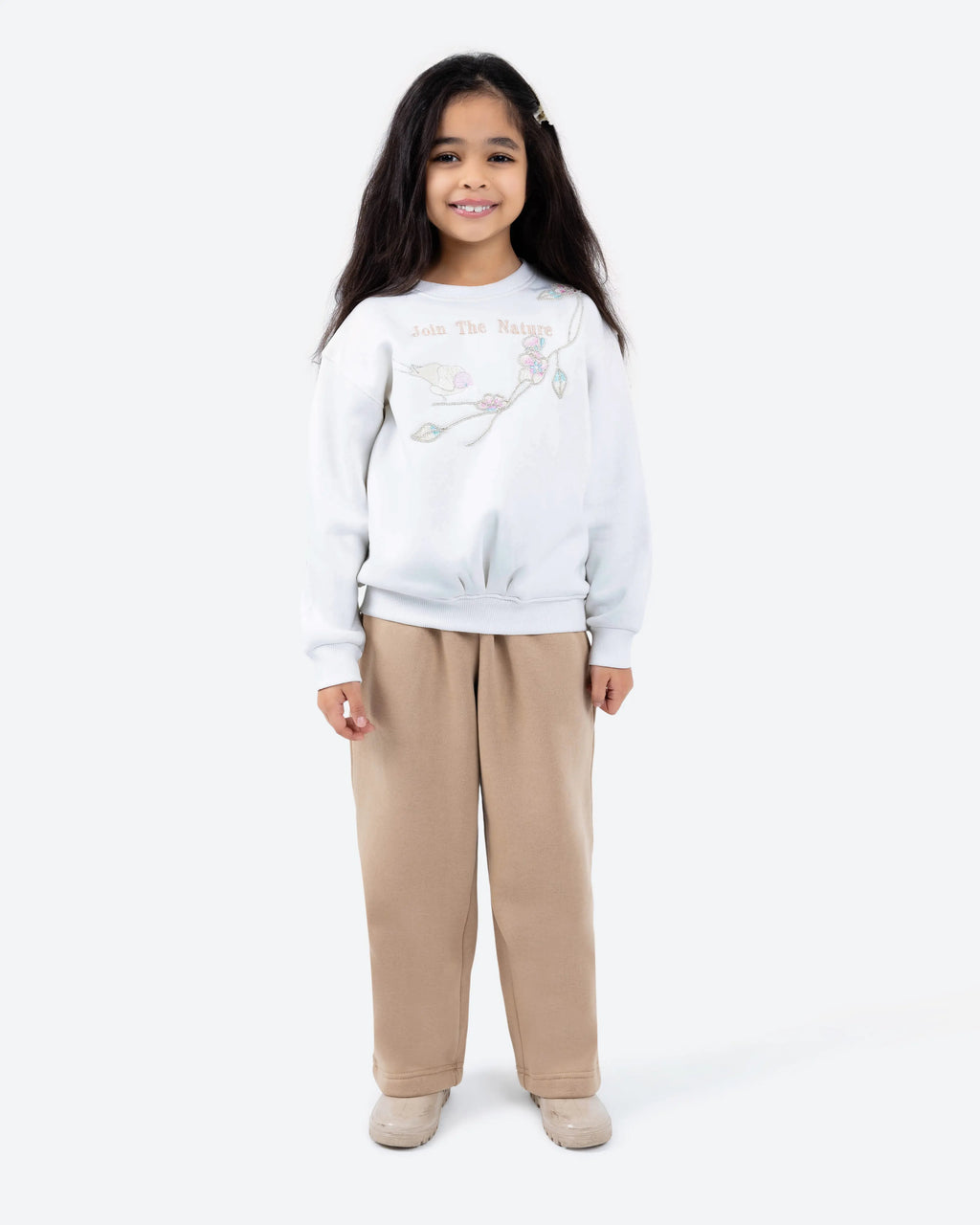 Girls' Embroidered Sweatshirt