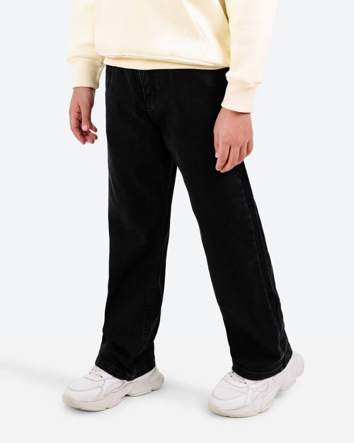 Boys' Wide-Leg Elastic-Waist Jeans