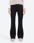 Women's Black Flared Gabardine Pants