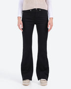 Women's Black Flared Gabardine Pants